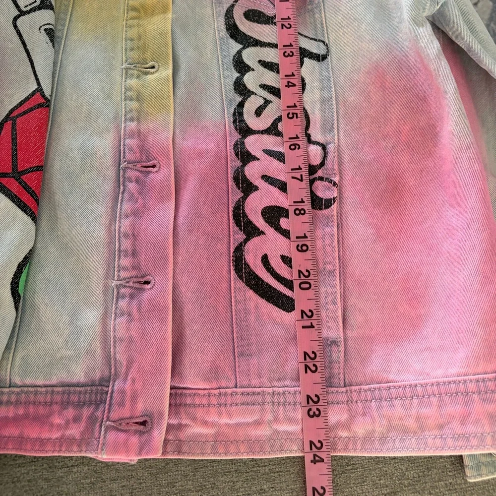 Justice Girl’s Ring Pop Bazooka Collab Denim Jean Jacket Size XL Plus 16-18